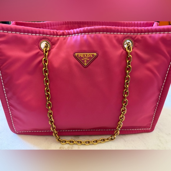 Prada Tessuto chain rare tote purse - Picture 2 of 10